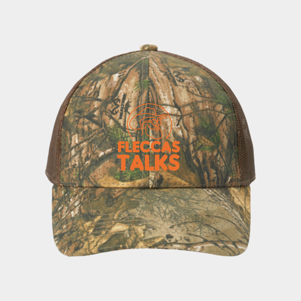 Fleccas Talks Merch Port Authority Structured Camouflage Trucker Hat Fleccas Talks Hat Gifts-1