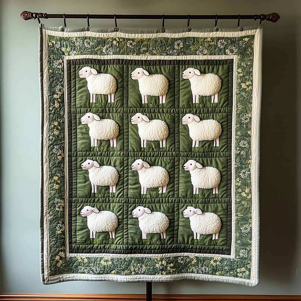Fleece Frolic Quilted Blanket Gifts For Sheep Lovers