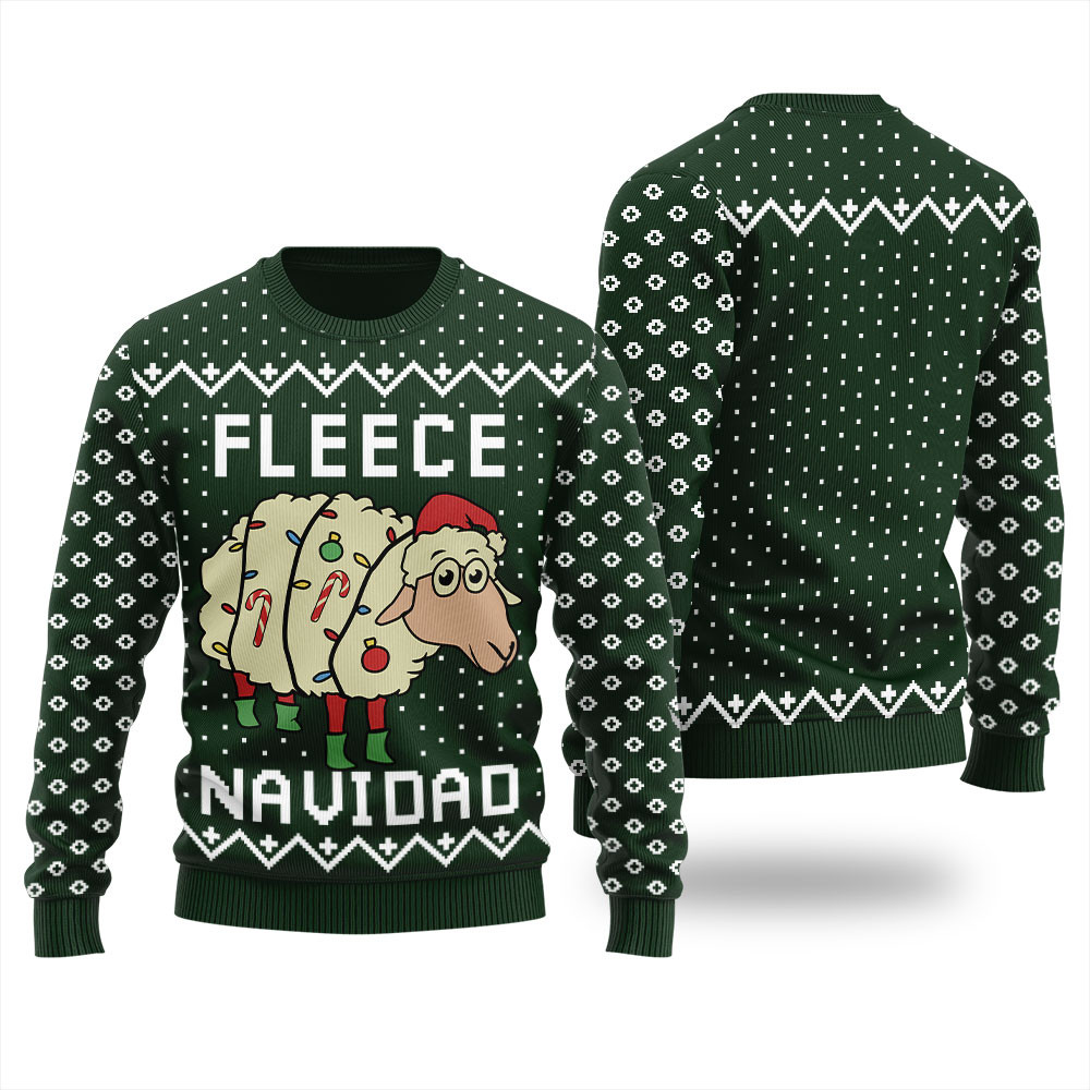 Fleece Navidad Mens Funny Christmas Sweater Special Merch Gift Idea for Festive Celebrations