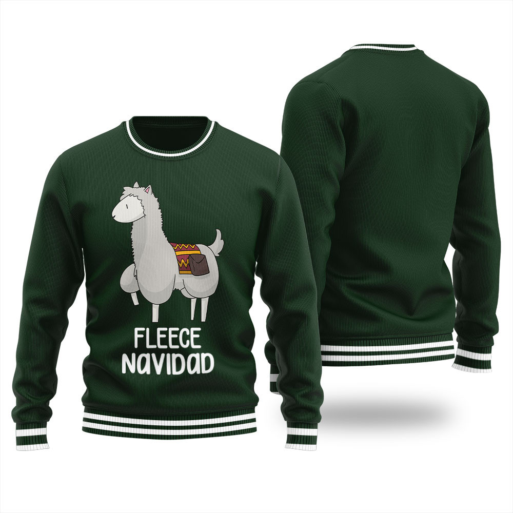 Fleece Navidad Ugly Christmas Sweater Seasonal Gift Merch for Cozy Christmas Vibes