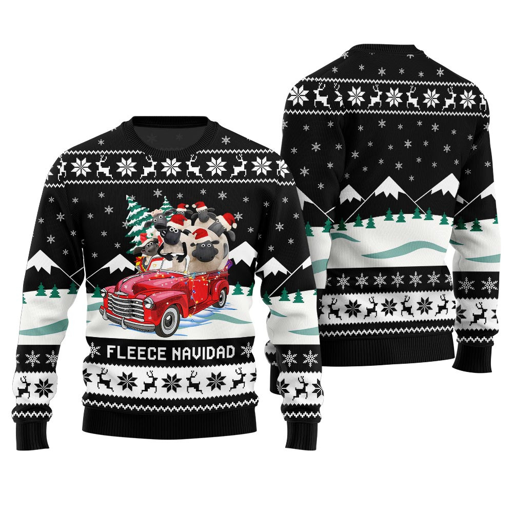 Fleece Navidad Ugly Xmas Sweater Trendy Winter Sweatshirt for Cozy Moments