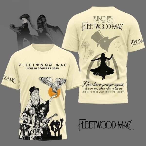 Fleetwood Mac Live In Concert 2025 3D T-Shirt Fleetwood Merch Gift For Music Lovers
