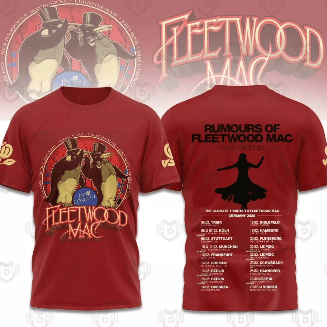 Fleetwood Mac Live In Concert 2025 T-Shirt Fleetwood Merch Best Gift For Fans