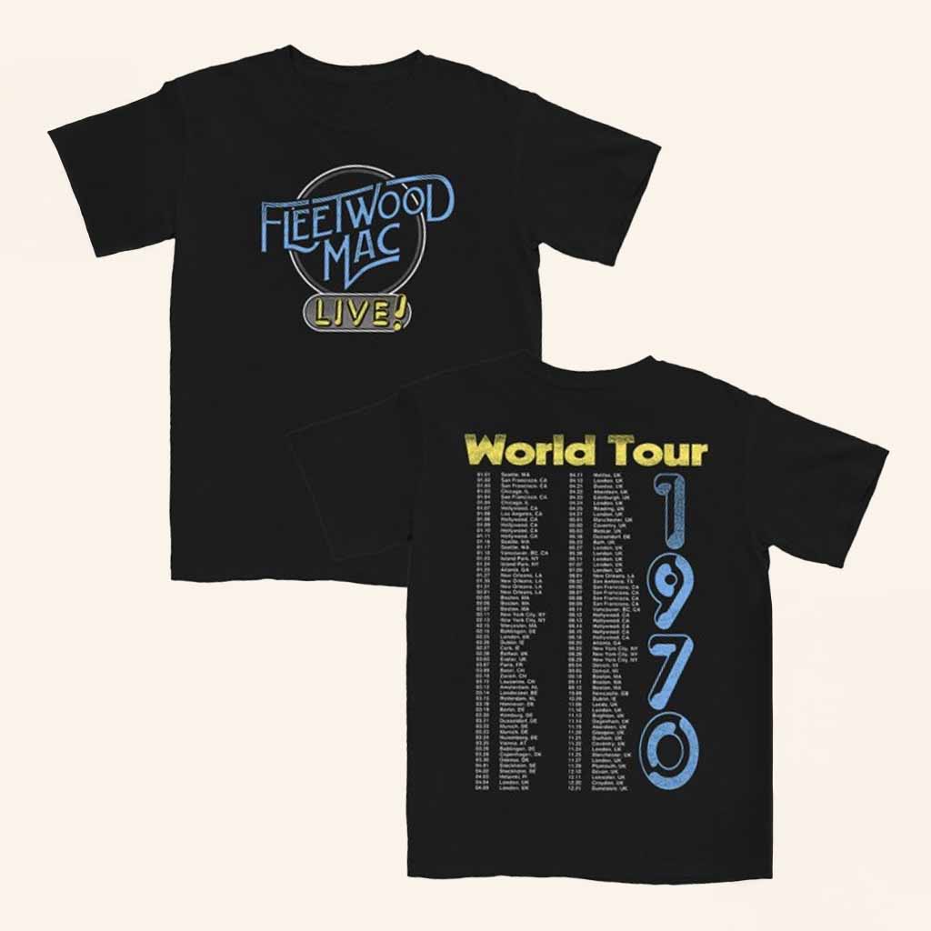 Fleetwood Mac Merch Fleetwood Mac Live World Tour T-Shirt Presents For Music Lovers Fleetwood Mac Merch Fleetwood Mac Live World Tour T-Shirt Presents For Music Lovers