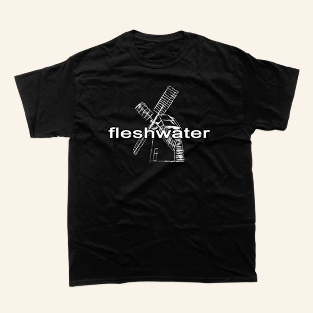 Fleshwater Merch Fleshwater Sketch Windmill Black T-Shirt Good Christmas Gifts For Boyfriend