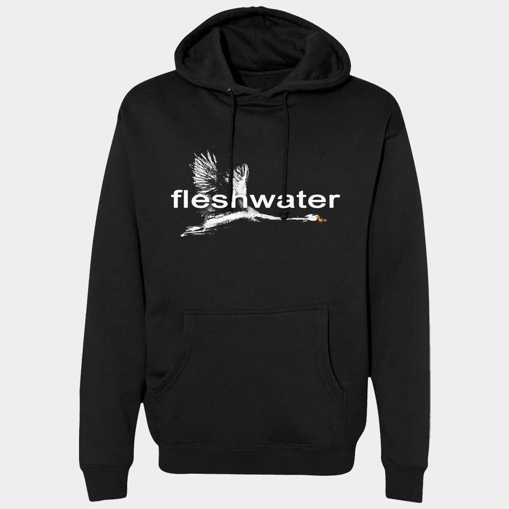Fleshwater Merch Swan Black Hoodie Fleshwater Hoodie Gifts For Rock Band Fans