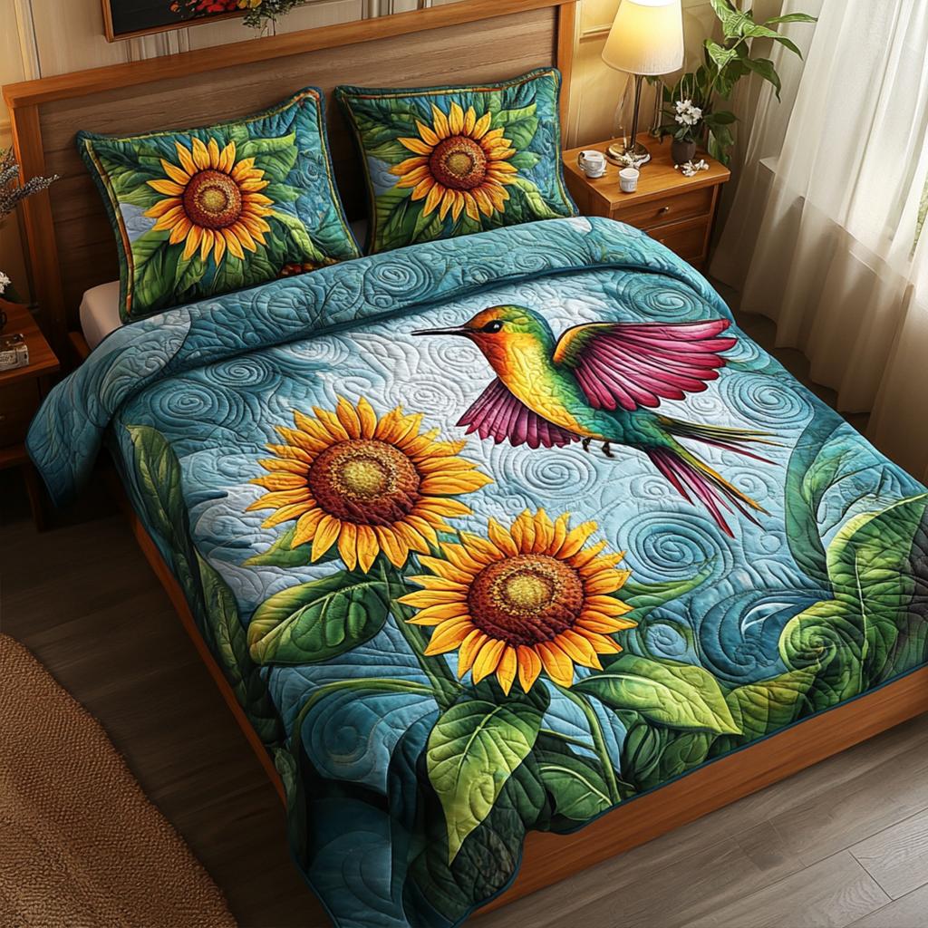 Flight Of Grace Quilted Bedding Set Twin Duvet Covers Bird Lover Gift For Dad