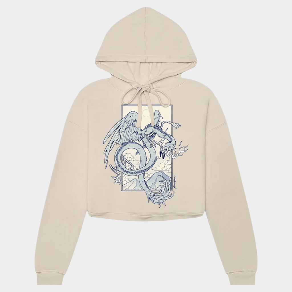 Flim Flam Merch Flamingo Dragon Cropped Hoodie Good Gifts For Sister