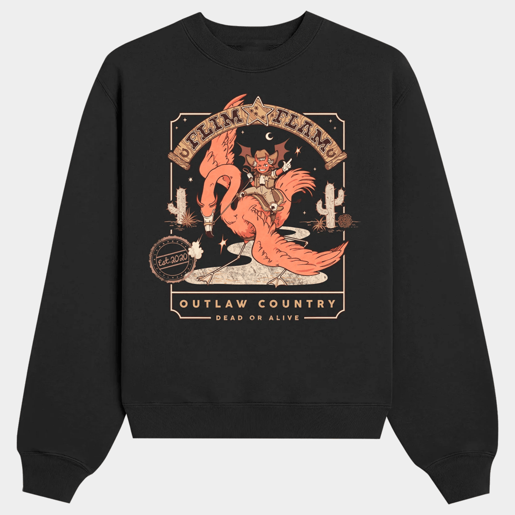 Flim Flam Merch Outlaw Country Sweatshirt Flim Flam Crewneck Gift For Dudes