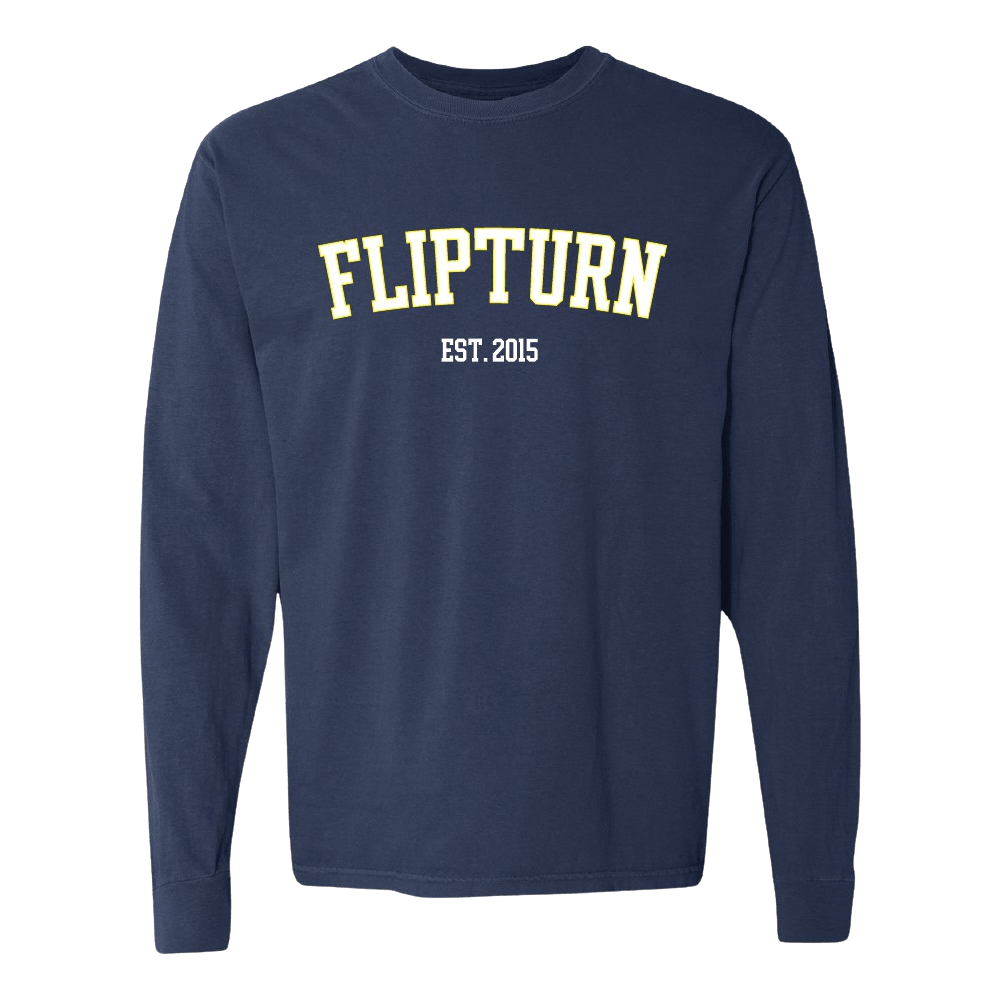 Flipturn Merch Collegiate Flipturn Long Sleeve T-Shirt Gifts For Rock Band Fans Flipturn Merch Collegiate Flipturn Long Sleeve T-Shirt Gifts For Rock Band Fans