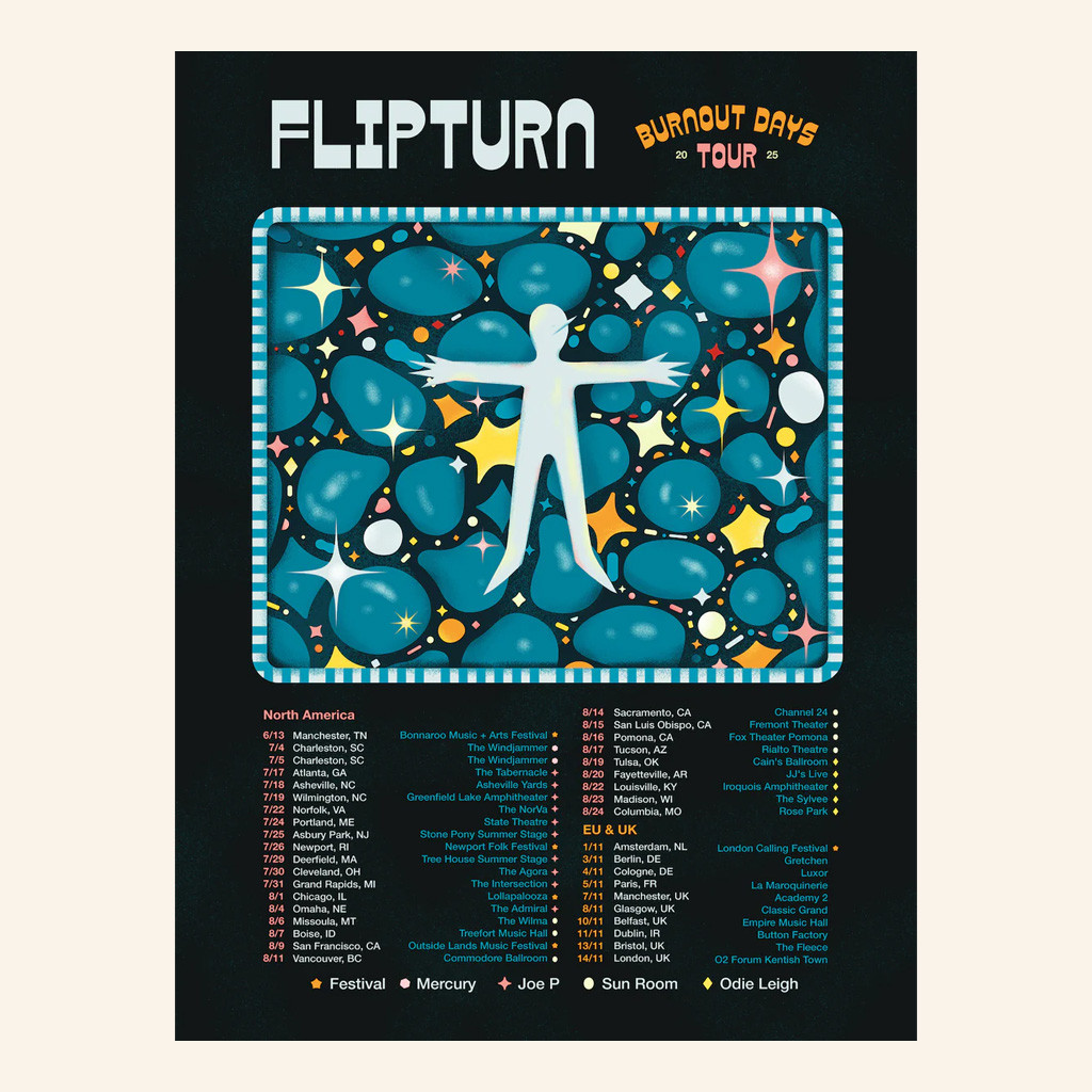 Flipturn Merch The Burnout Days Summer Tour Poster Living Room Wall Art Gifts For Fans Flipturn Merch The Burnout Days Summer Tour Poster Living Room Wall Art Gifts For Fans