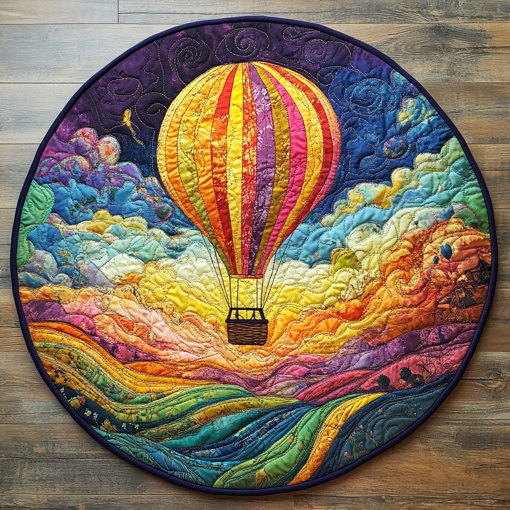 Floating Dreams Quilted Round Mat Outdoor Decor Gifts For The Farmer Who Has Everything