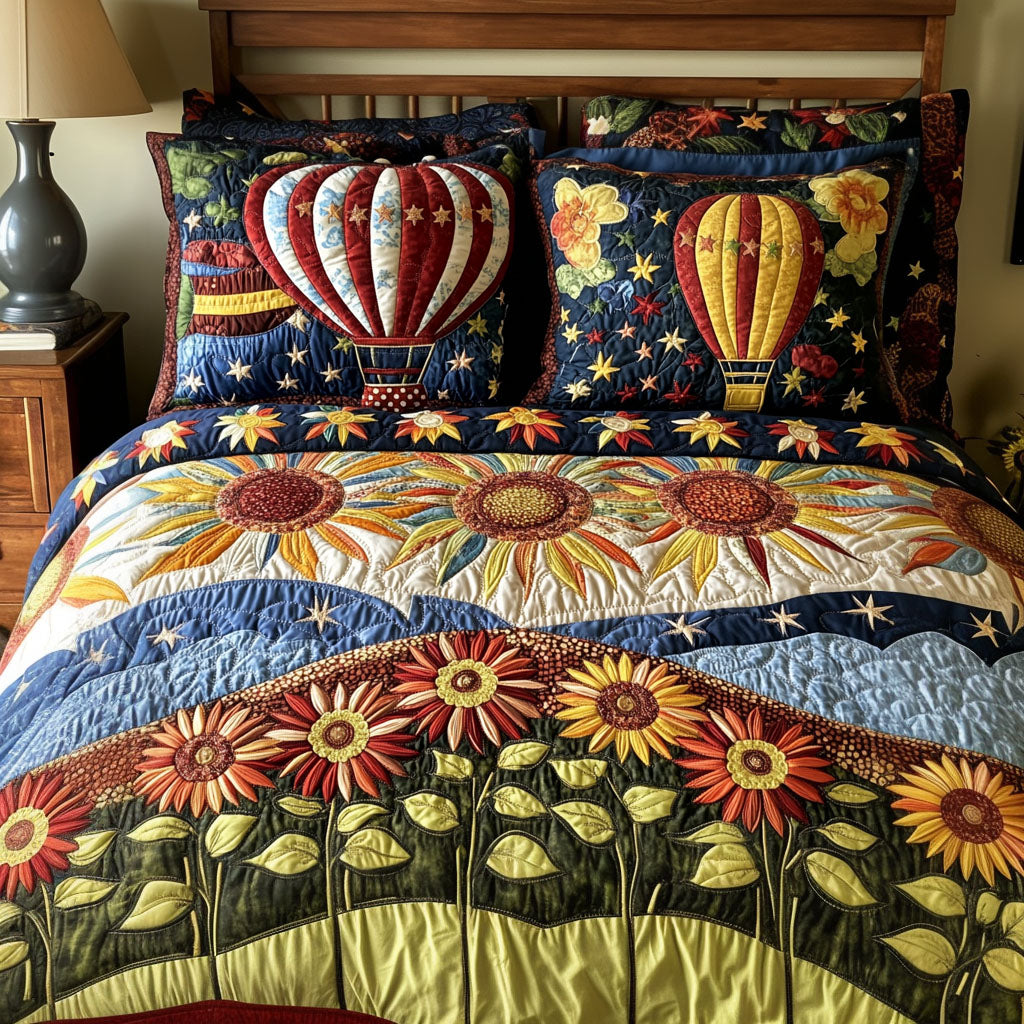 Floating Through Fields Quilted Bedding Set Modern Bedding Set to Upgrade Your Bedroom