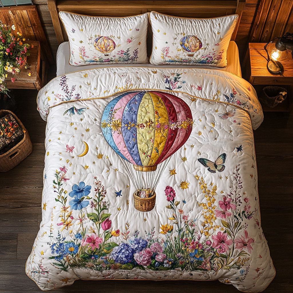 Floral Balloon Duvet Cover Set King Size Bed Set Best Gifts For Men