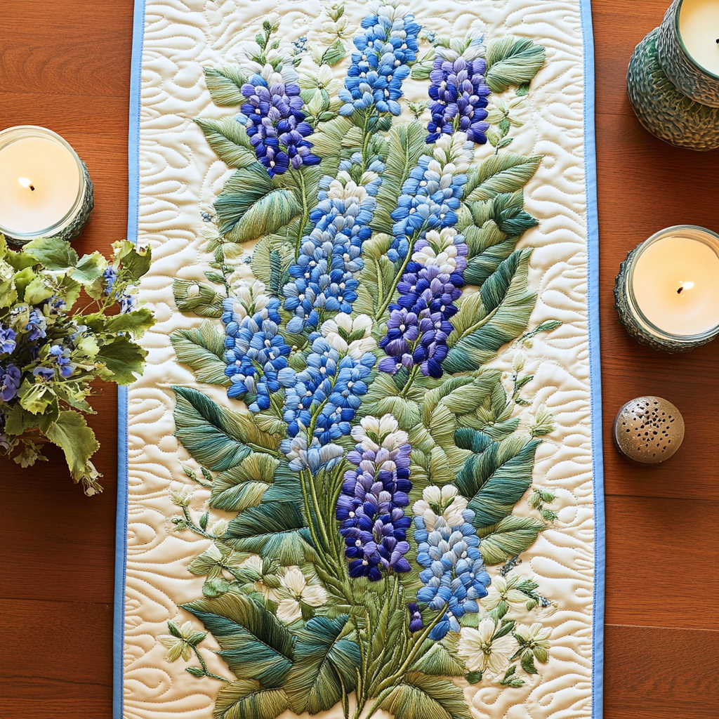 Floral Bliss Quilted Table Runner Dining Room Table Decor Christmas Gifts For Flower Lovers
