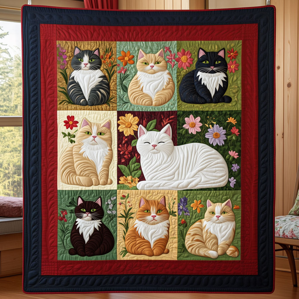 Floral Cat To The Soul Quilt Blanket Best Throw Blanket Top Gifts For Cat Lovers