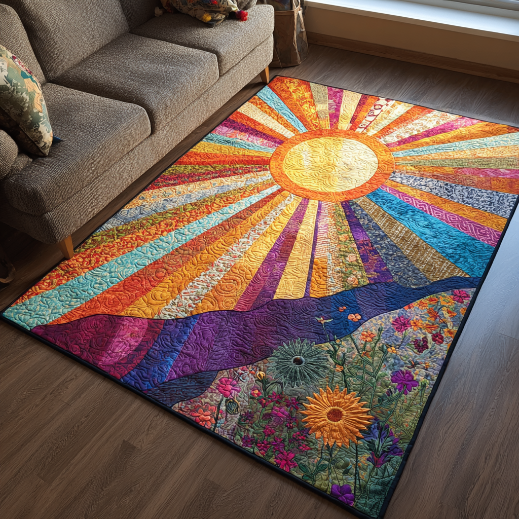 Floral Dawn Area Rug Christmas Entry Way Decor Gift For Cactus Lover
