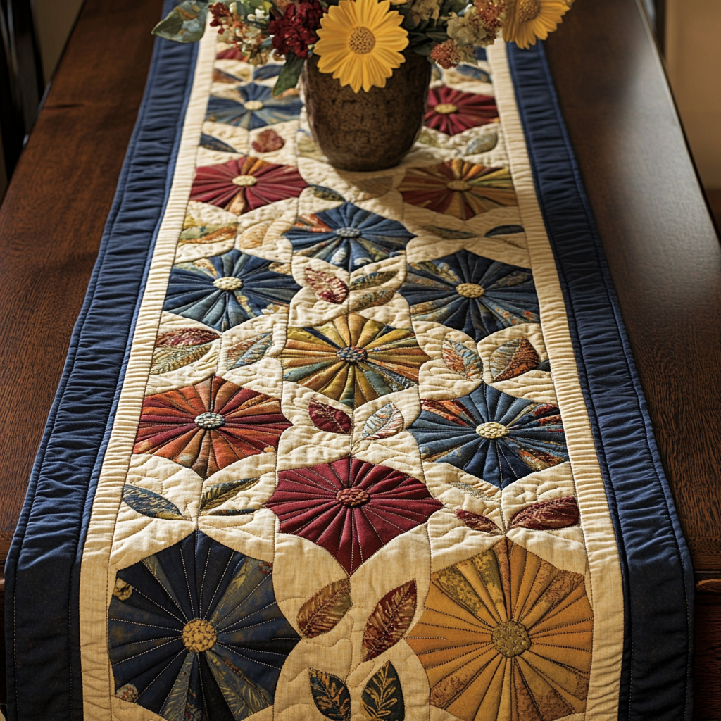 Floral Elegance Quilted Table Runner Dining Table Decor Ideas Native American Themed Gifts