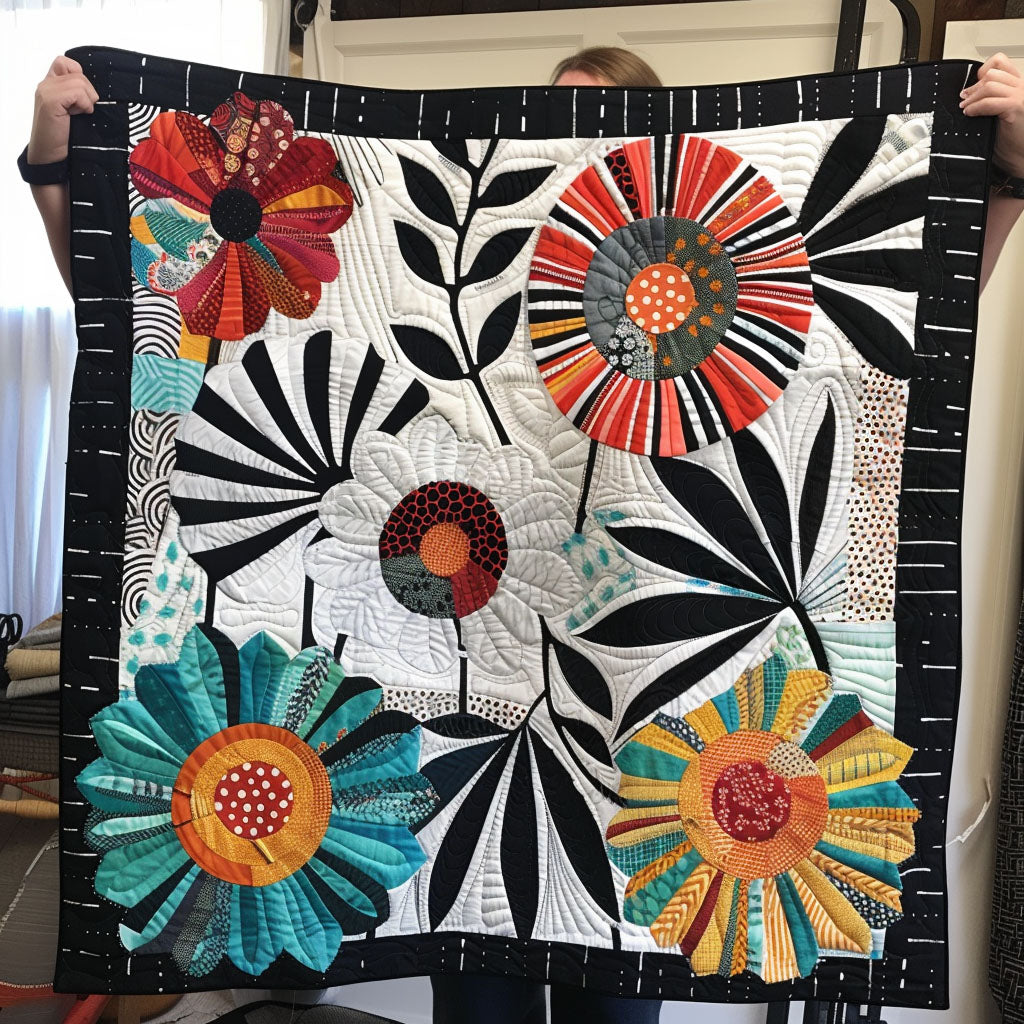 Floral Enigma Quilted Blanket Best Gifts For Flower Lovers