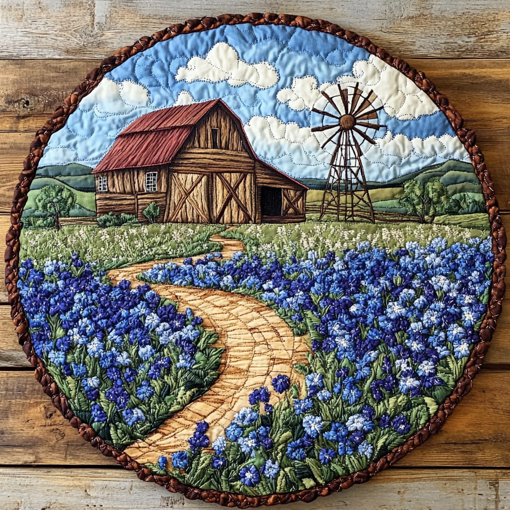 Floral Essence Quilted Round Mat Front Entryway Ideas Best Gifts For Flower Lovers