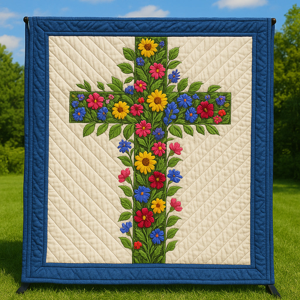 Floral Faith Quilted Blanket Couch Throw BlanketGifts For Women Of Faith