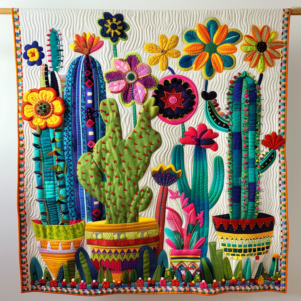 Floral Fiesta Quilted Blanket Cute Blankets For Adults