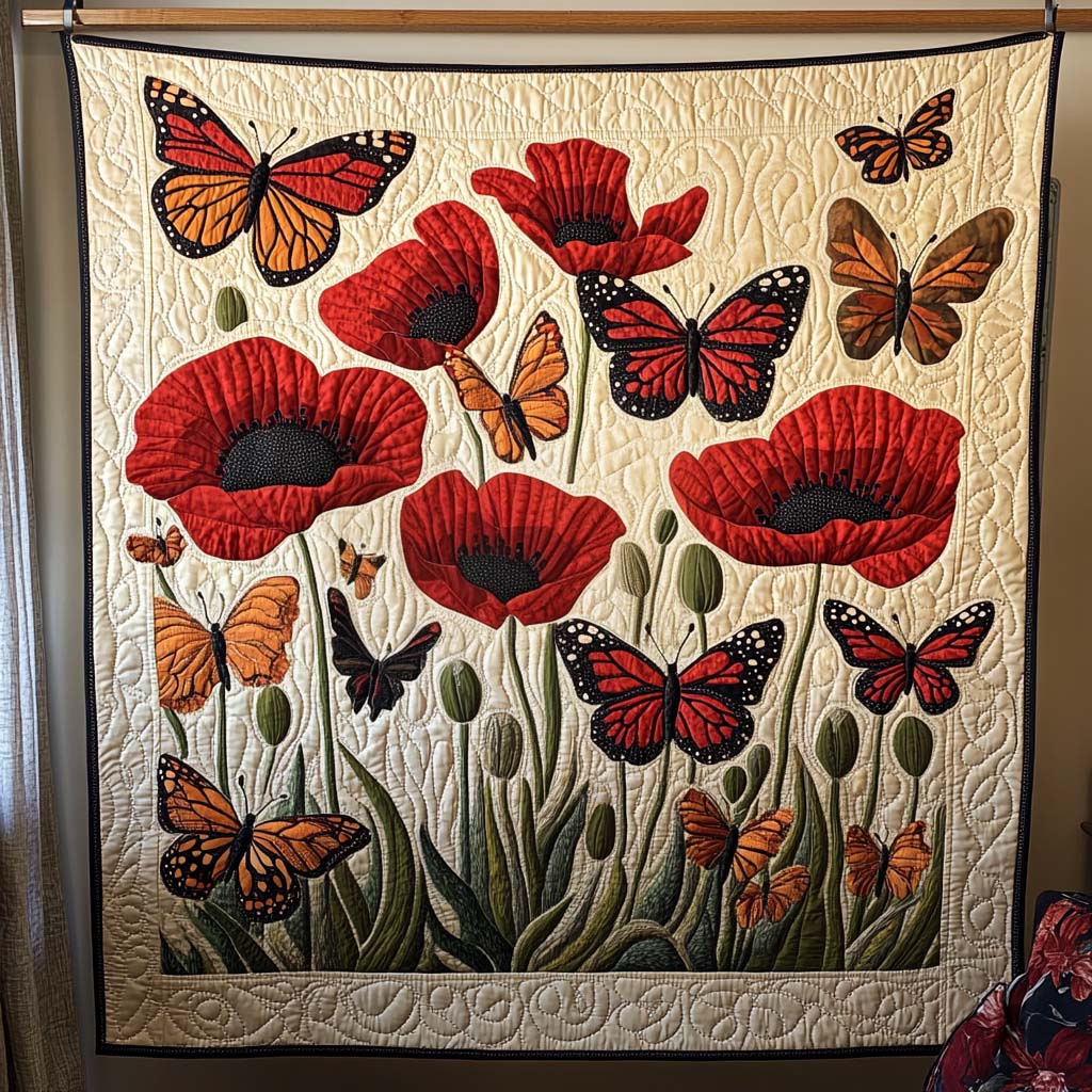 Floral Flutter Quilted Blanket Butterfly Birthday Presents