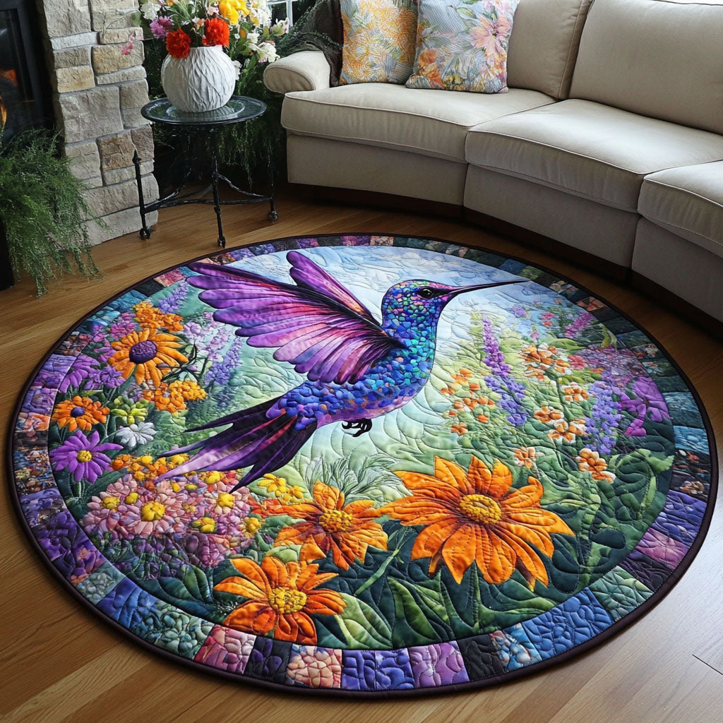 Floral Flutter Quilted Round Mat Foyer Christmas Decor Christmas Presents For Farmers