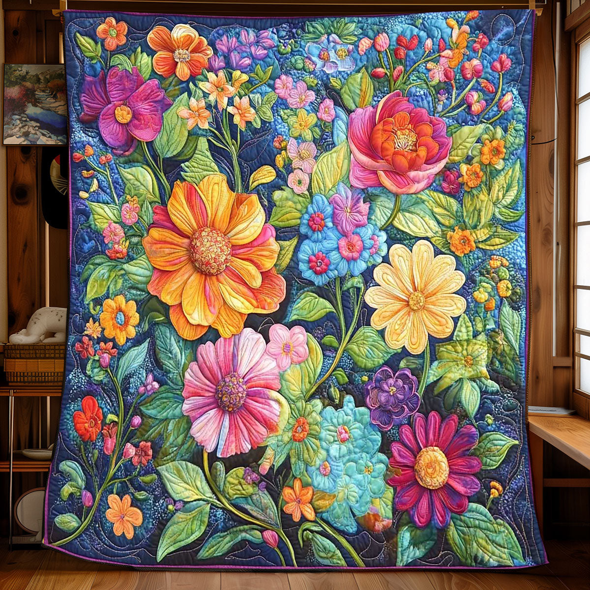 Floral Garden Quilt Perfect Holiday Gift for Blanket Lovers