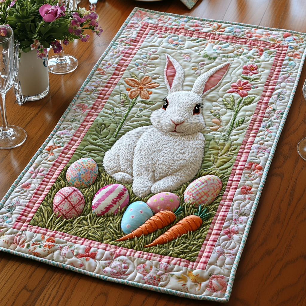 Floral Hallelujah Quilted Table Runner Easter Dinner Decor Best Friend Birthday Gifts