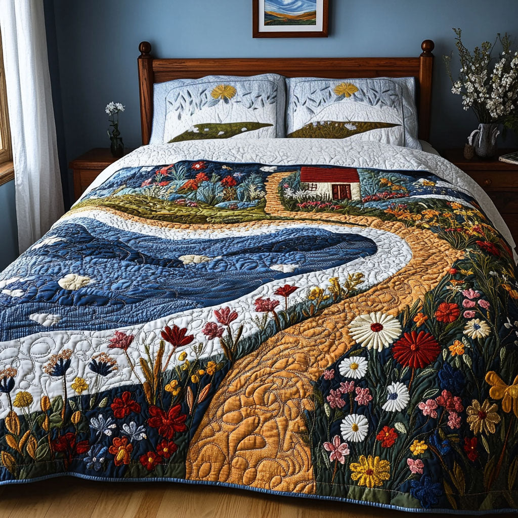 Floral Haven Escape Quilted Bedding Set Classic Bedding Set That Enhances Your Sleep Space