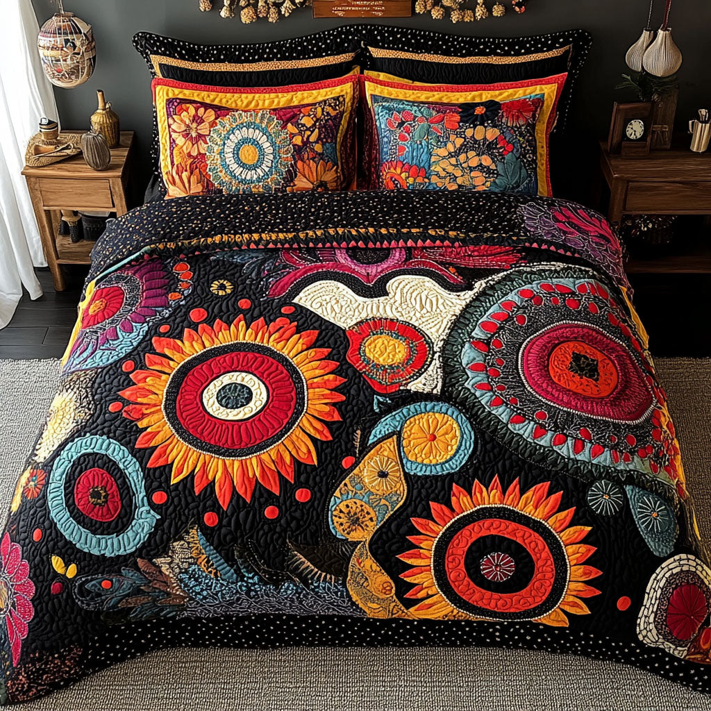 Floral Haven Quilted Bedding Set Best Bedspread Set Best Gifts For Flower Lovers