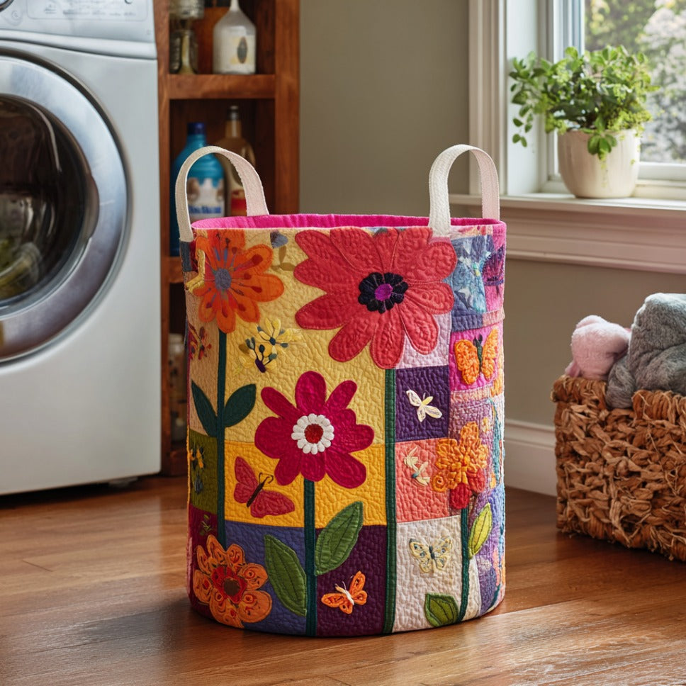 Floral Life Quilted Laundry Basket Holiday Season Merch