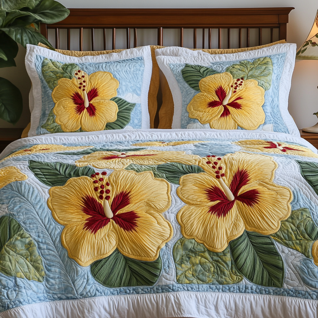Floral Paradise Quilted Bedding Set Best Comforter Sets Christmas Floral Gifts