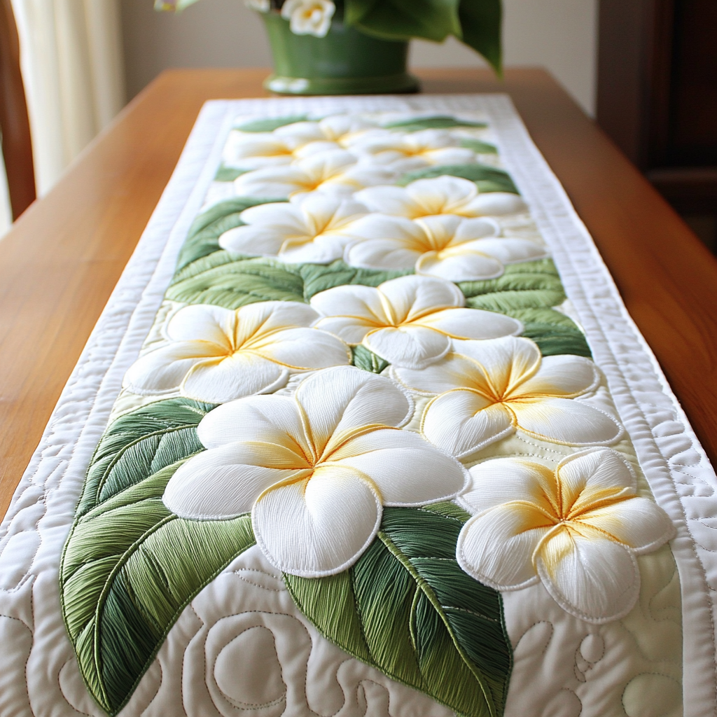 Floral Paradise Quilted Table Runner Holiday Dining Table Decor Best Gifts For Flower Lovers