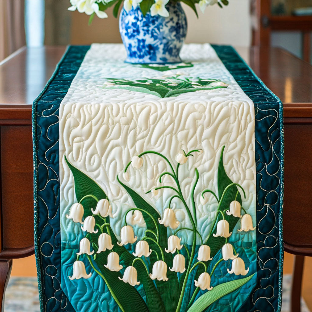 Floral Radiance Quilted Table Runner Holiday Table Runners Christmas Floral Gifts