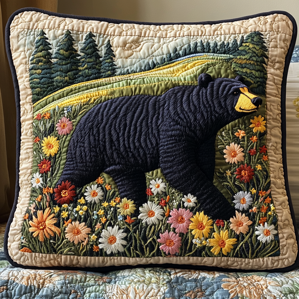 Floral Retreat Quilted Pillow Case Decorative Pillow Cases Gifts For Wild Animal Lovers