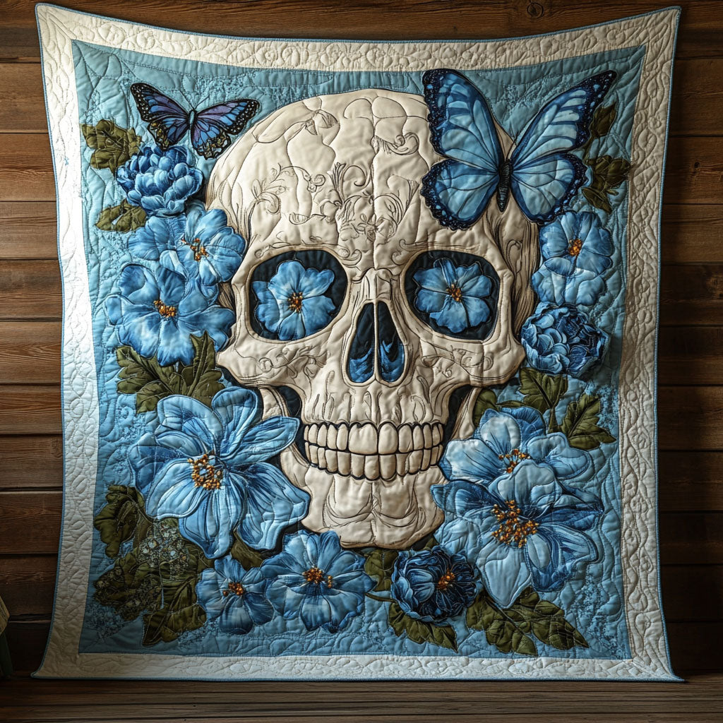 Floral Skull Quilt Blanket Queen Size Blanket Gifts For My Daughter