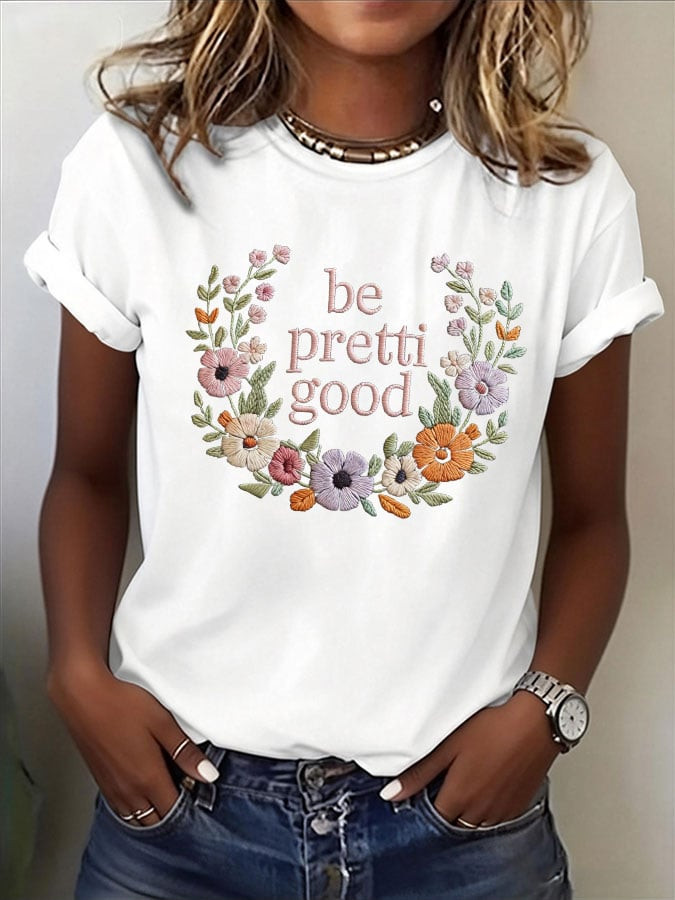 Florals Be Pretti Good T-Shirt For Women Minnesota Strong Shirt FDT Gifts Florals Be Pretti Good T-Shirt For Women Minnesota Strong Shirt FDT Gifts