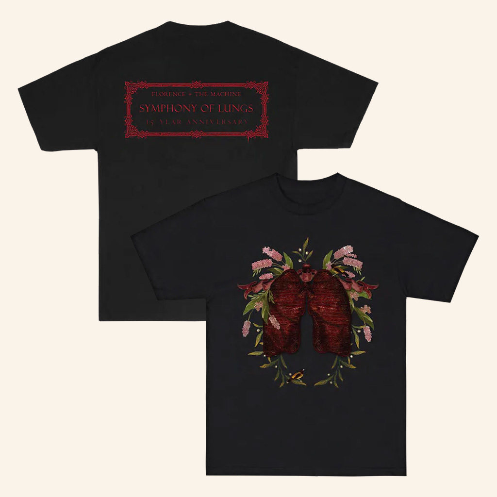 Florence And The Machine Merch Black Lungs T-Shirt Xmas Gifts For Wife