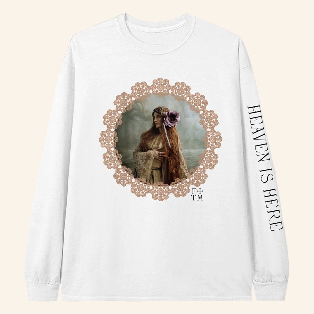 Florence And The Machine Merch Heaven Is Here White Long Sleeve T-Shirt Gifts For Rock Lovers Florence And The Machine Merch Heaven Is Here White Long Sleeve T-Shirt Gifts For Rock Lovers