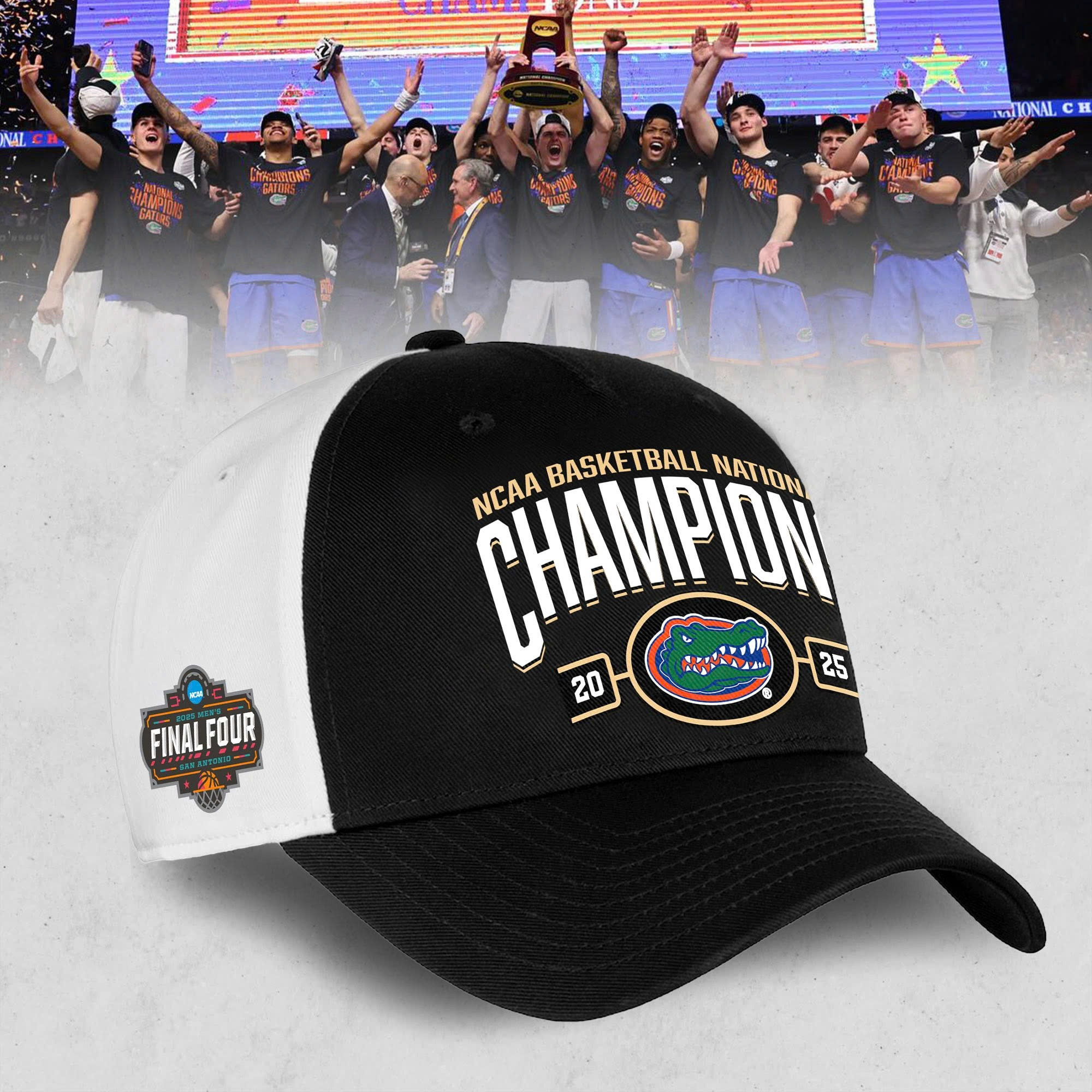 Florida Gators National Champions 2025 Hat Men's Basketball Championship Cap Merchandise