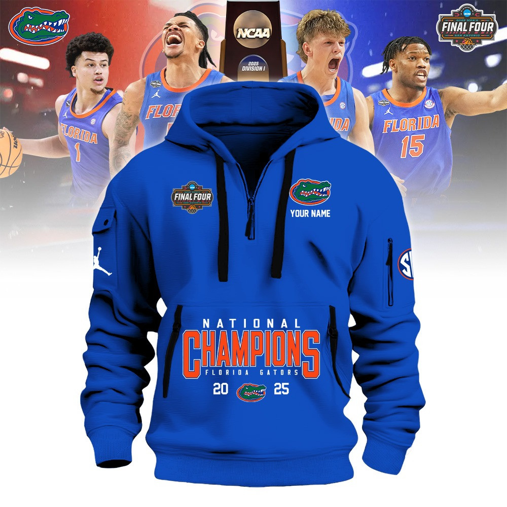 Florida Gators National Champions 2025 Quarter Zip Hoodie Gators Championship Merch Unique