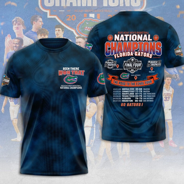 Florida Gators National Champions 2025 T-Shirt Basketball Go Gators Championship Tee Merch