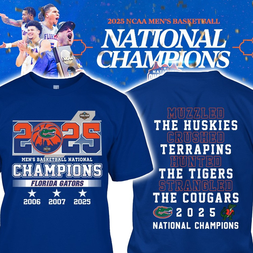 Florida Gators National Champions 2025 T-Shirt Basketball Merch Best Gators Gifts For Dad