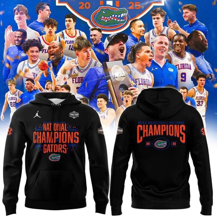Florida Gators National Championship Hoodie 2025 NCAA Men's Basketball Fan Cool Gear Gifts