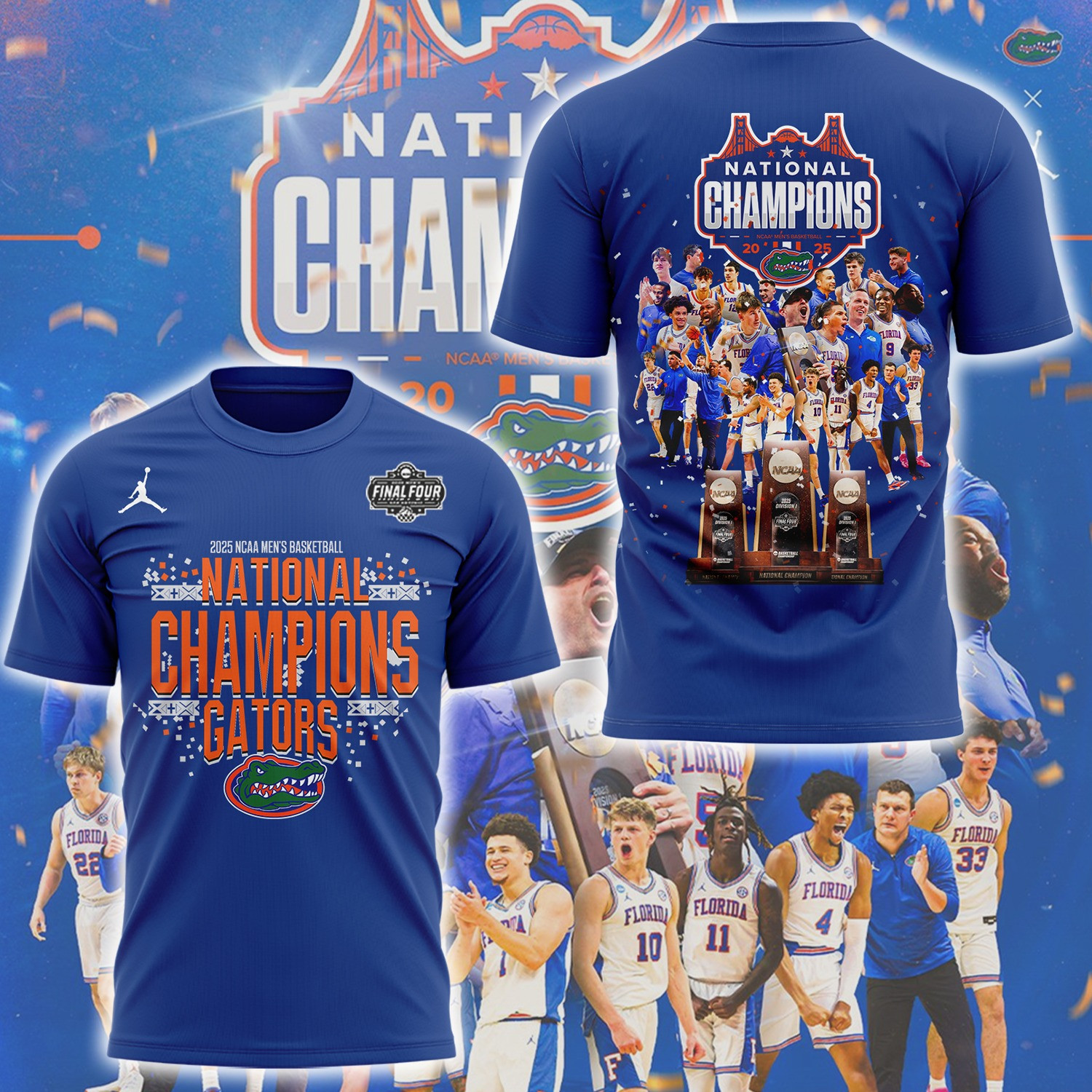 Florida Gators National Championship Shirt 2025 NCAA Men's Basketball Fan Gear Merch Unique