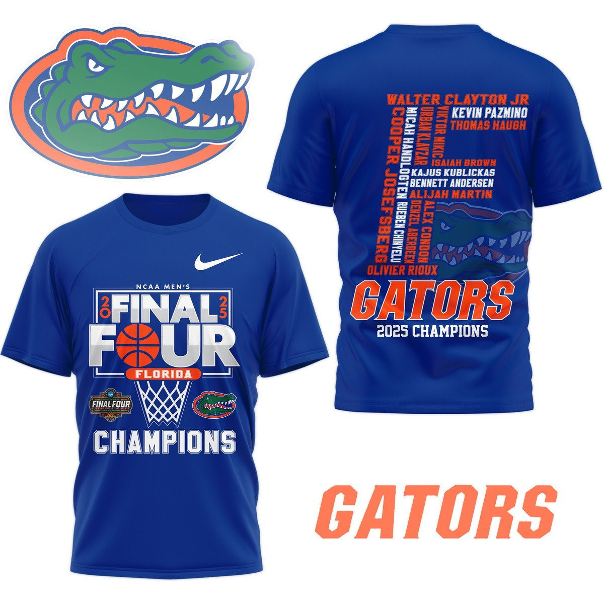 Florida Gators National Championship Shirt 2025 NCAA Men's Basketball Final Four Merch