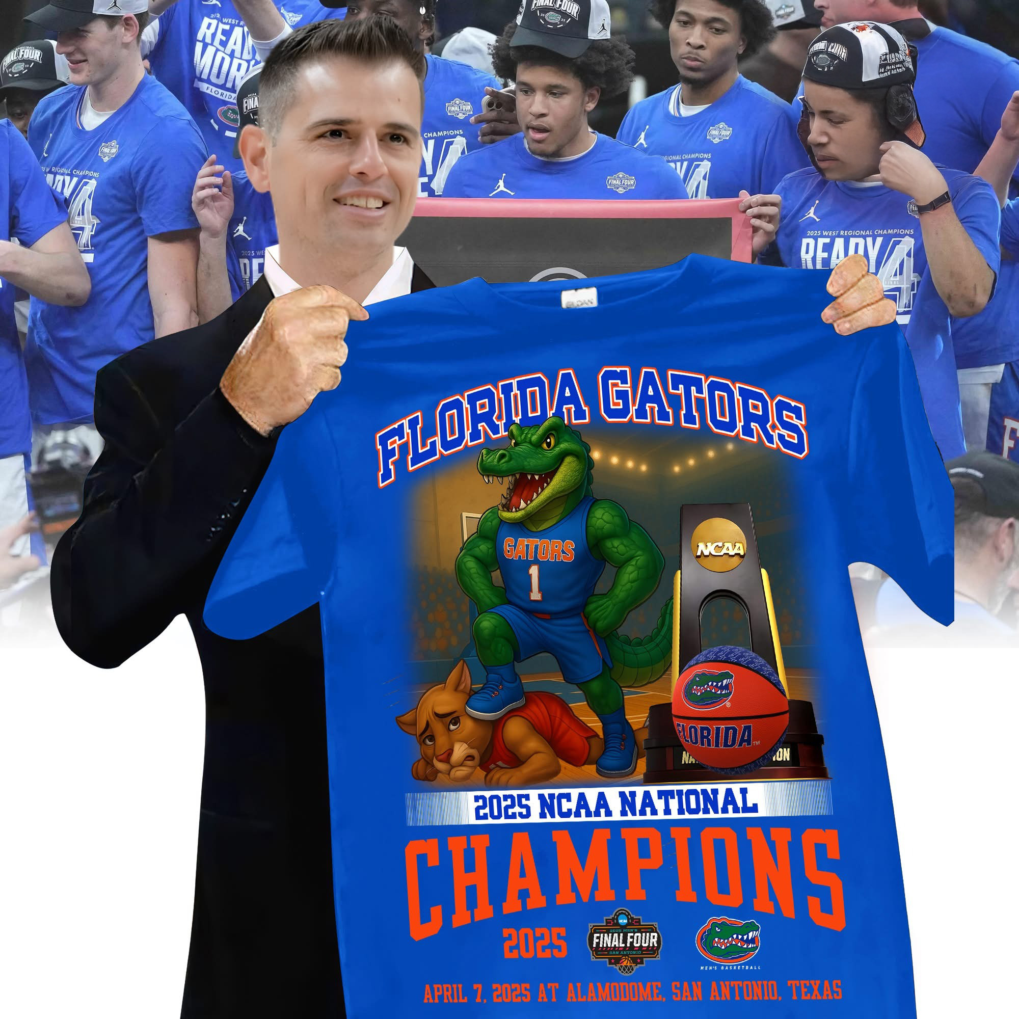 Florida Gators National Championship Shirt 2025 NCAA Men's Basketball Merch Clothing