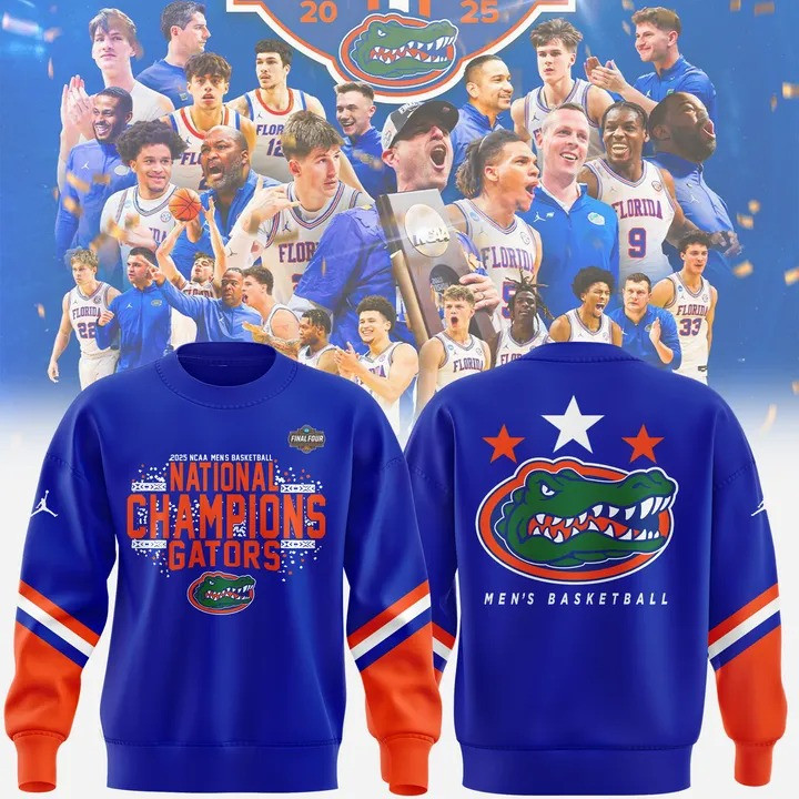 Florida Gators National Championship Sweatshirt 2025 NCAA Men's Basketball Fan Merch Gifts